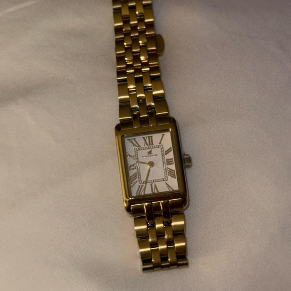 Hexter & Baines Gold Rectangular Face Watch - Picture 2 of 9